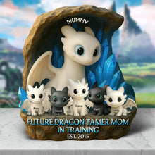 Load image into Gallery viewer, Mommy, Future Dragon Tamer - Personalized Acrylic Plaque - Gift for Mom and Grandma Shaped Plaques PopCulturePrints