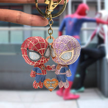 Load image into Gallery viewer, Love in Every Web: Power Couple Keychain - Personalized Gift for Couples Keychains PopCulturePrints