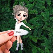 Load image into Gallery viewer, Personalized Ballerina Christmas Ornament – Custom Gift for Ballet Lovers Ornament PopCulturePrints