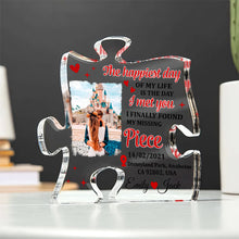 Load image into Gallery viewer, Custom Couple Puzzle Plaque - Unique Anniversary Gift & Valentine's Day Gifts Decorative Plaques PopCulturePrints