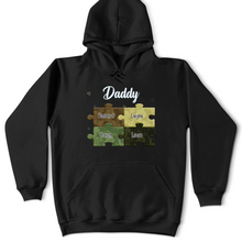Load image into Gallery viewer, “Family is the Puzzle Piece of Life” - Personalized T-Shirt for Dads and Grandpas T-shirt PopCulturePrints