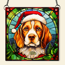 Load image into Gallery viewer, Personalized Beagle Dog Lover Christmas Suncatcher Ornament Suncatcher PopCulturePrints