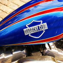 Load image into Gallery viewer, Custom Motorcycle Tank Shield Sticker - Personalized Name Decal Emblem PopCulturePrints