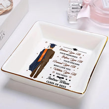 Load image into Gallery viewer, "Behind You All Your Memories" - Personalized Ring Dish - Perfect Gift for Graduates, Moms, and Grandmas Ring Dish PopCulturePrints