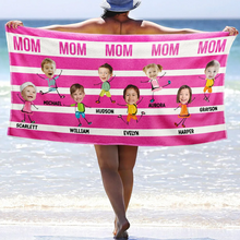 Load image into Gallery viewer, “The Ultimate Beach Fun!” - Custom Beach Towel for Moms, Aunts & Grandmas Beach Towel PopCulturePrints