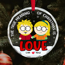 Load image into Gallery viewer, Personalized Cartoon Couple Christmas Ornament - Celebrate Love Ornament PopCulturePrints