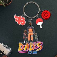 Load image into Gallery viewer, Personalized Dad's Clan Keychain - Custom Anime Gift Keychains PopCulturePrints
