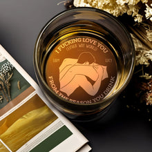 Load image into Gallery viewer, Personalized Engraved Whiskey Glass for Couples - A Unique Love Gift Whiskey Glass PopCulturePrints