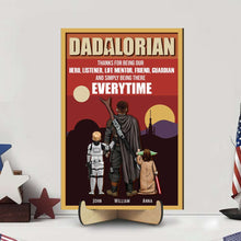Load image into Gallery viewer, Personalized Dadalorian Wood Sign - Unique Gifts for Father's Day Wood Sign PopCulturePrints