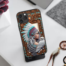 Load image into Gallery viewer, Embrace the Spirit - Personalized Owl Boho Girl Phone Case Phone Case PopCulturePrints