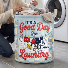 Load image into Gallery viewer, Is It A Good Day For Laundry Quilted Laundry Basket - Personalized Gifts 01natn110726 Laundry Basket PopCulturePrints