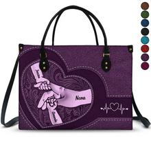 Load image into Gallery viewer, “Together in Love” - Personalized Leather Bag - Gift for Mom, Grandma & Loved Ones Leather Bag PopCulturePrints