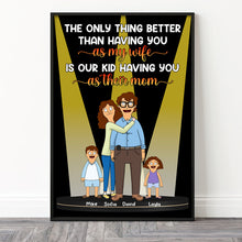 Load image into Gallery viewer, The Only Thing Better Than Having You as My Wife - Personalized Canvas Print for Mother's Day Poster & Canvas PopCulturePrints