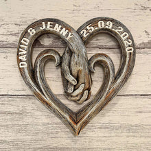 Load image into Gallery viewer, Personalized Forever Love Wood Sign for Couples Wood Sign PopCulturePrints