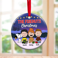 Load image into Gallery viewer, Personalized Peanuts Christmas Ornament for Friends Ornament PopCulturePrints