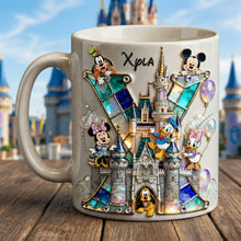 Load image into Gallery viewer, “Whimsical Adventures Await” - Shimmering Fairytale Alphabet Initial Letter Mug - Personalized Gift for All Ages Coffee Mug PopCulturePrints