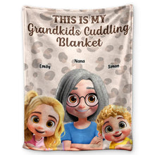 Load image into Gallery viewer, This Is My Grandkids Cuddling Blanket - Personalized Fleece Blanket, Sherpa Blanket Fleece Blanket PopCulturePrints