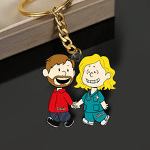 Load image into Gallery viewer, Custom Couple Keychain - Meaningful Personalized Valentine's Day Gifts Keychains PopCulturePrints