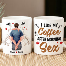 Load image into Gallery viewer, Personalized Couple Coffee Mug - I Like My Coffee After Morning Moments Coffee Mug PopCulturePrints