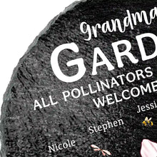 Load image into Gallery viewer, “Grandma’s Garden: A Place for Pollinators & Grandkids” - Personalized Circle Memorial Garden Stone - Custom Gift for Family Lovers Memorial Garden Stone PopCulturePrints