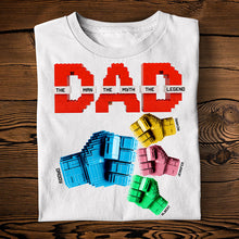 Load image into Gallery viewer, "The Man, The Myth, The Legend" - Powerful Punch Dad Shirt - Personalized Gifts for Dad & Grandpa Shirts PopCulturePrints