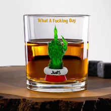 Load image into Gallery viewer, What A Fucking Day - Funny Round Glass - Personalized Christmas Gift for Him/Her Glass PopCulturePrints