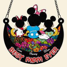 Load image into Gallery viewer, Best Mom Ever – Personalized Suncatcher Ornament for Mother's Day – Gift for Mom, Grandma & Kids Ornament PopCulturePrints