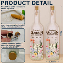 Load image into Gallery viewer, “Grandma's Garden: Love Grows Here” - Personalized Bottle Light for Grandma & Mom Bottle Light PopCulturePrints