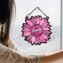 Load image into Gallery viewer, Nana’s Family Sunflower of Love - A Personalized Suncatcher Ornament for Nana and Her Loved Ones Suncatcher Ornament PopCulturePrints