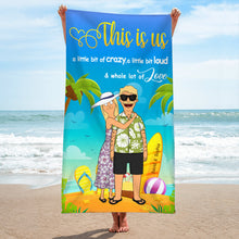 Load image into Gallery viewer, Custom Couples Beach Towel - Unique Personalized Valentine's Day Gifts | This Is Us Beach Towel PopCulturePrints