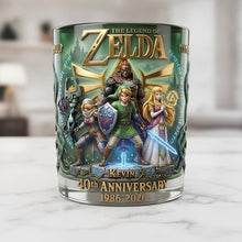 Load image into Gallery viewer, 40th Anniversary Adventure - Personalized Zelda Glass Gift