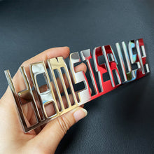 Load image into Gallery viewer, Custom Brushed Metal Name Sign - Personalized Décor Emblem PopCulturePrints