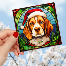Load image into Gallery viewer, Personalized Beagle Dog Lover Christmas Suncatcher Ornament Suncatcher PopCulturePrints