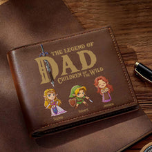 Load image into Gallery viewer, Personalized Legend of Dad PU Leather Wallet - Customizable Print Leather Wallet PopCulturePrints