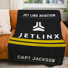 Load image into Gallery viewer, Custom Pilot Blanket with Rank & Airline Logo Blanket PopCulturePrints