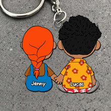 Load image into Gallery viewer, Customized Couple Acrylic Keychain - Perfect Personalized Valentine's Day Gifts Keychains PopCulturePrints