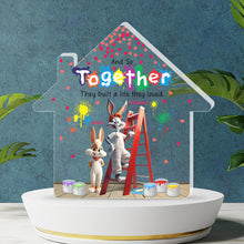 Load image into Gallery viewer, Personalized Couple Acrylic Plaque - Looney Tunes Themed Shaped Plaques PopCulturePrints