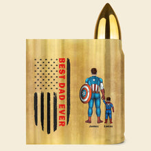 Load image into Gallery viewer, Customizable Bullet Tumbler Gift for Dad - Best Dad Ever Theme Tumbler Cup PopCulturePrints