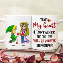 Load image into Gallery viewer, Personalized Couple's Heart Container Mug | Perfect Valentine's Day Gifts Coffee Mug PopCulturePrints