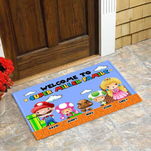 Load image into Gallery viewer, Personalized 'Super Family' Welcome Doormat Doormat PopCulturePrints