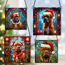 Load image into Gallery viewer, Custom Christmas Boxer Dog Lover Suncatcher Ornament Suncatcher PopCulturePrints