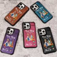 Load image into Gallery viewer, The Sky Is Calling And I Must Go - Personalized Leather Flip Wallet Phone Case Leather Flip Wallet Phone Case PopCulturePrints