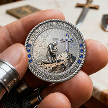 Load image into Gallery viewer, I Only Kneel for One Man - Knight Templar Coin - Personalized Christian Gift
