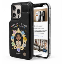 Load image into Gallery viewer, Life Is Tough But So Am I - Personalized Leather Flip Wallet Phone Case Leather Flip Wallet Phone Case PopCulturePrints