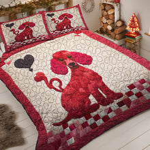 Load image into Gallery viewer, Vibrant Poodle Christmas Quilt Bed Set - Perfect Gift for Dog Lovers Blanket PopCulturePrints