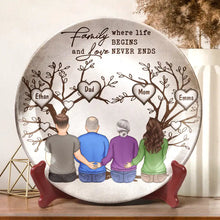 Load image into Gallery viewer, Family Where Life Begins And Love Never Ends - Personalized Ceramic Plate for Mom, Grandma & Family Ceramic Plate PopCulturePrints