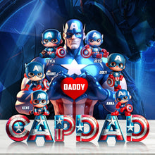 Load image into Gallery viewer, “A Hero's Love for Daddy” - Personalized Shield Hero Dad Acrylic Plaque - Perfect Gift for Dad and Grandpa Shaped Plaques PopCulturePrints