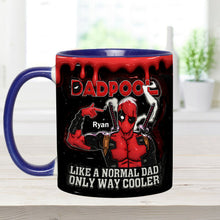 Load image into Gallery viewer, Dadpool Personalized Mug - Custom Psychopath Accent Mug Accent Mug PopCulturePrints