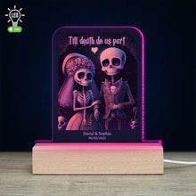 Load image into Gallery viewer, Personalized 3D LED Light for Couples - Unique 'Till Death Do Us Part' Design | Valentine's Day Gifts Led Night Light PopCulturePrints