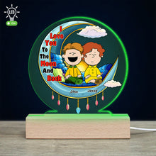 Load image into Gallery viewer, Custom LED Night Light for Couples | Valentine's Day Gifts | Love You To The Moon & Back Led Night Light PopCulturePrints